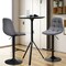 2 Pieces Adjustable Bar Stools Swivel Counter Height Linen Chairs